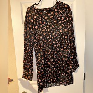 Zara floral silk dress